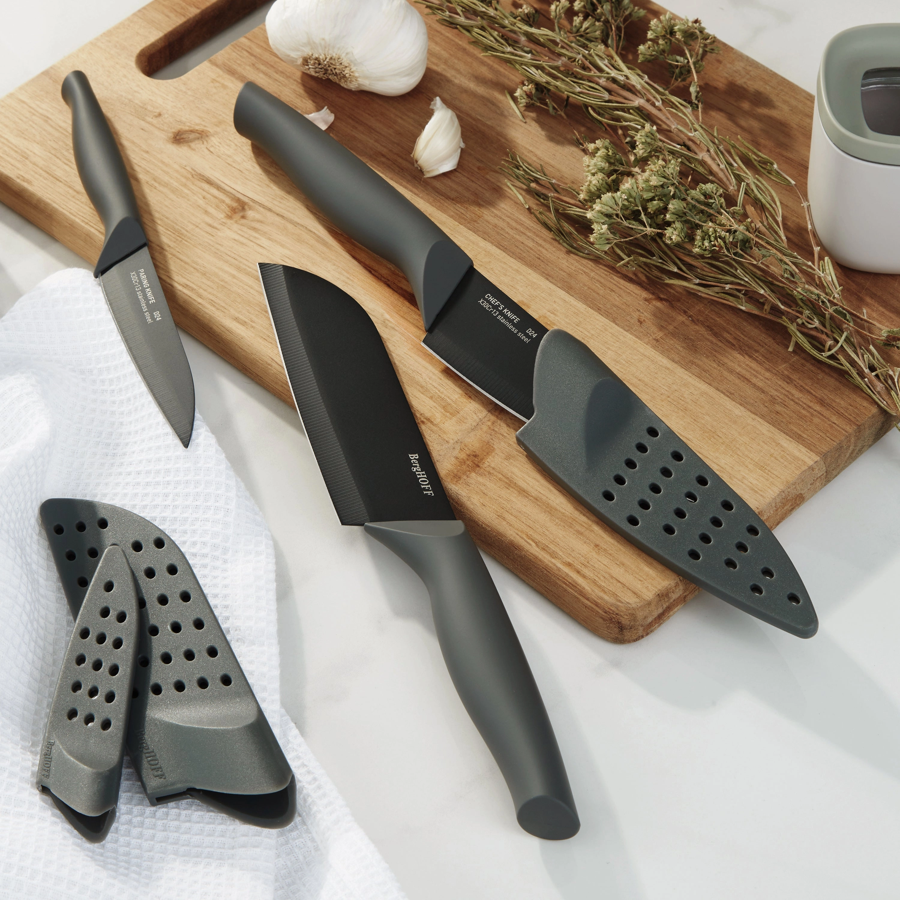 BergHOFF DiNA Vector Nonstick Stainless Steel 3Pc Knife Set