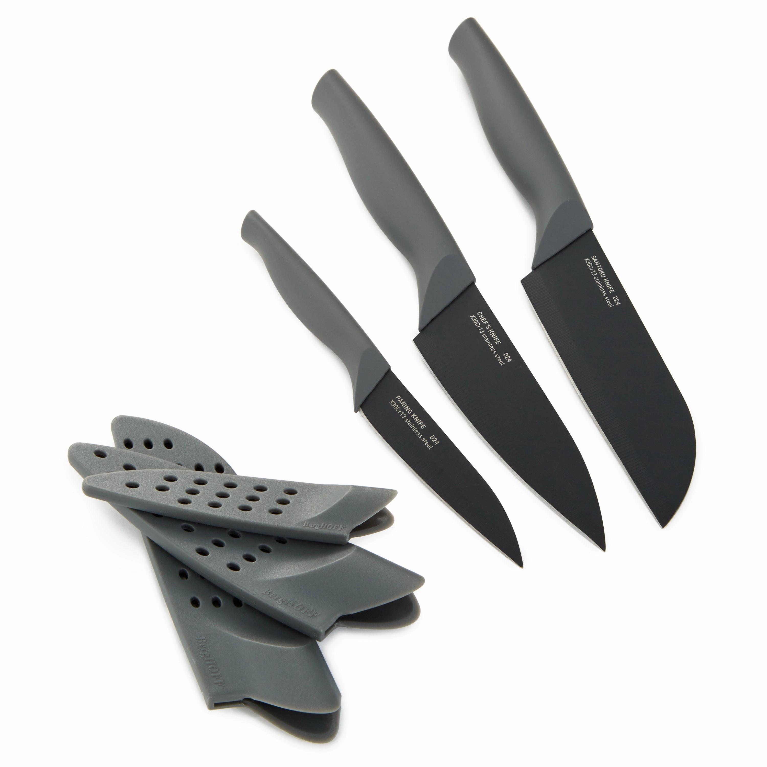 BergHOFF DiNA Vector Nonstick Stainless Steel 3Pc Knife Set