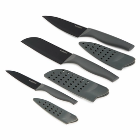 BergHOFF DiNA Vector Nonstick Stainless Steel 3Pc Knife Set Food Storage,Kitchen Storage