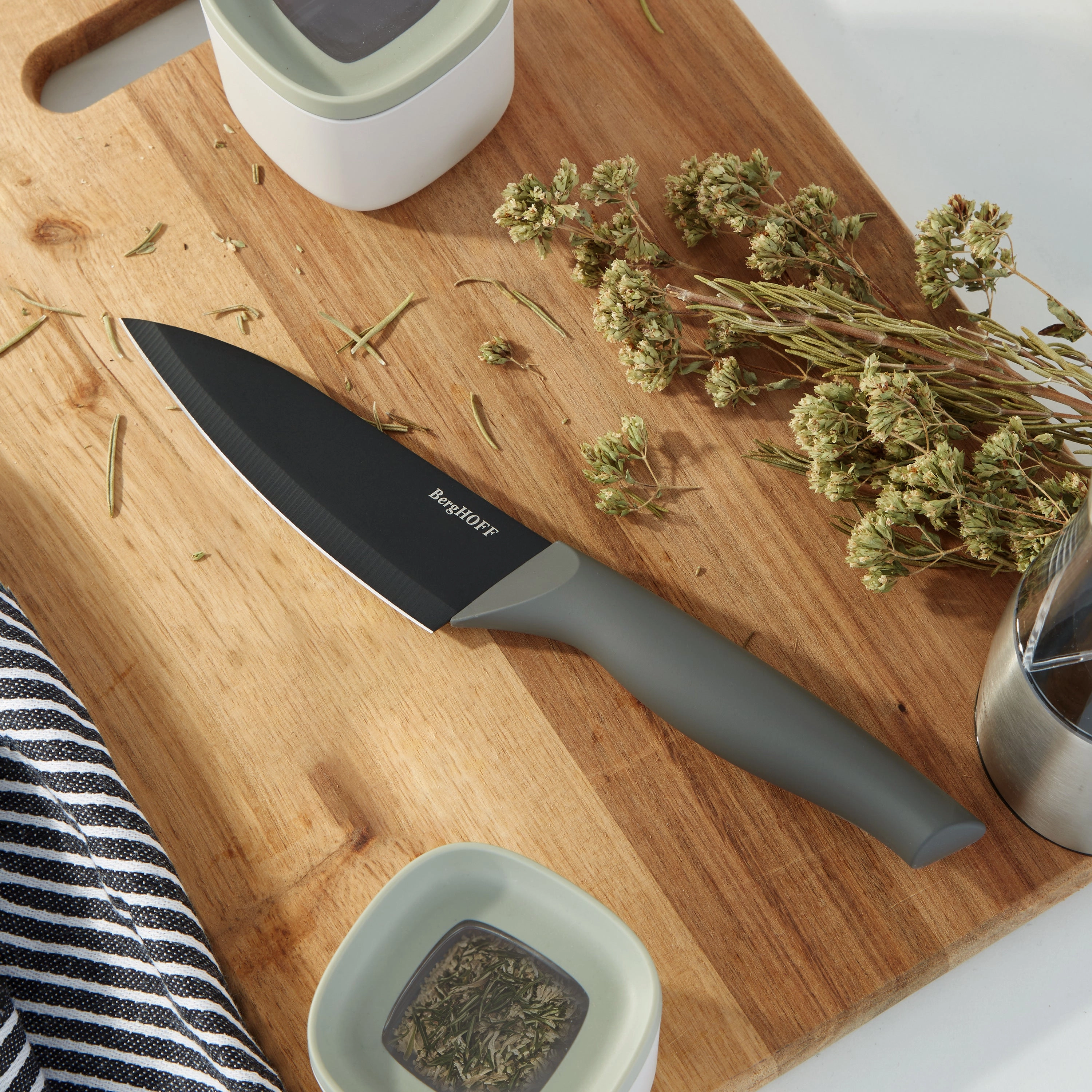 BergHOFF DiNA Vector Nonstick Stainless Steel Chef's Knife, 5"