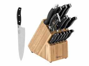 BergHOFF Essentials 15Pc Stainless Steel Knife Block Set Food Storage,Kitchen Storage