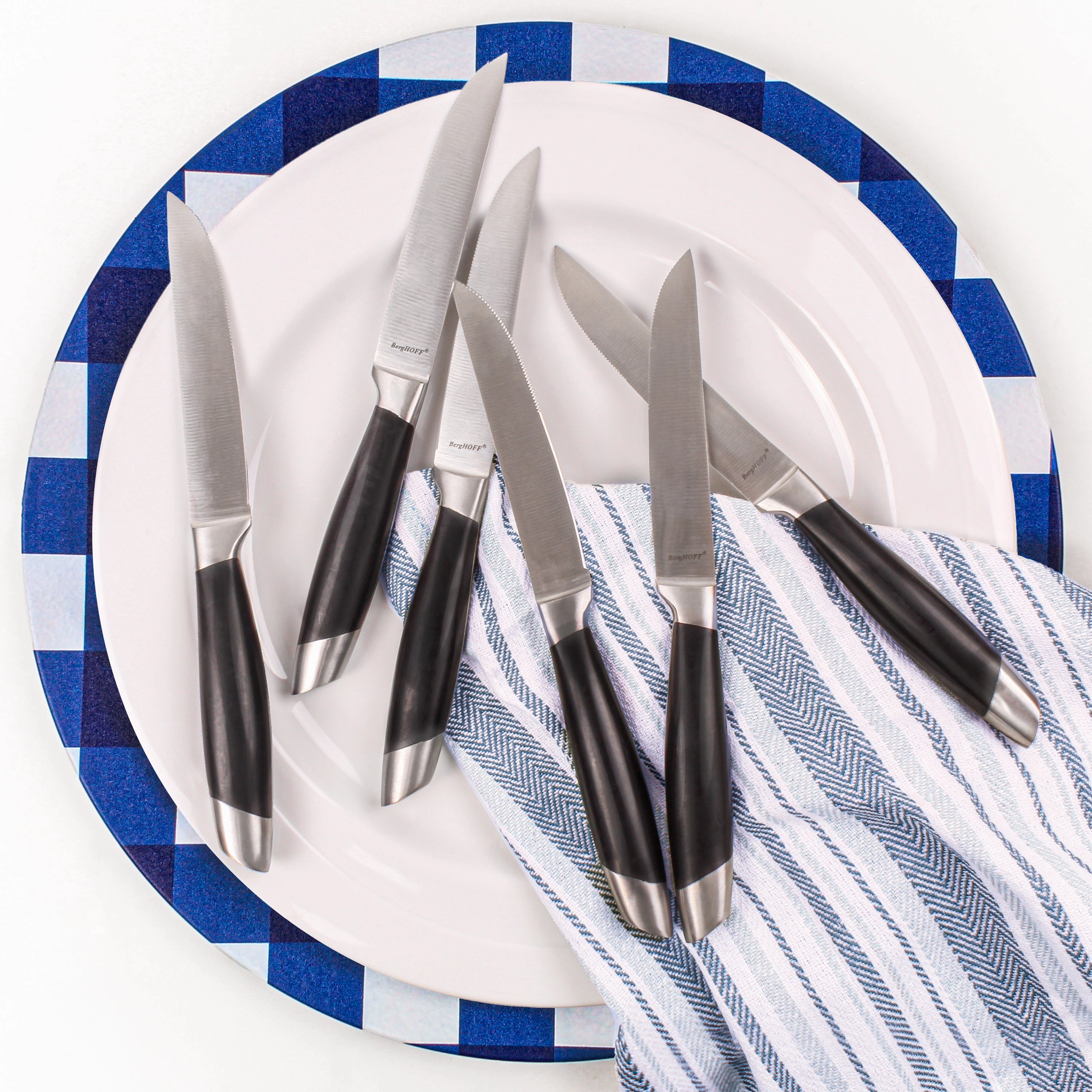 BergHOFF Essentials Geminis 4.75" Stainless Steel Steak Knife, Set of 6