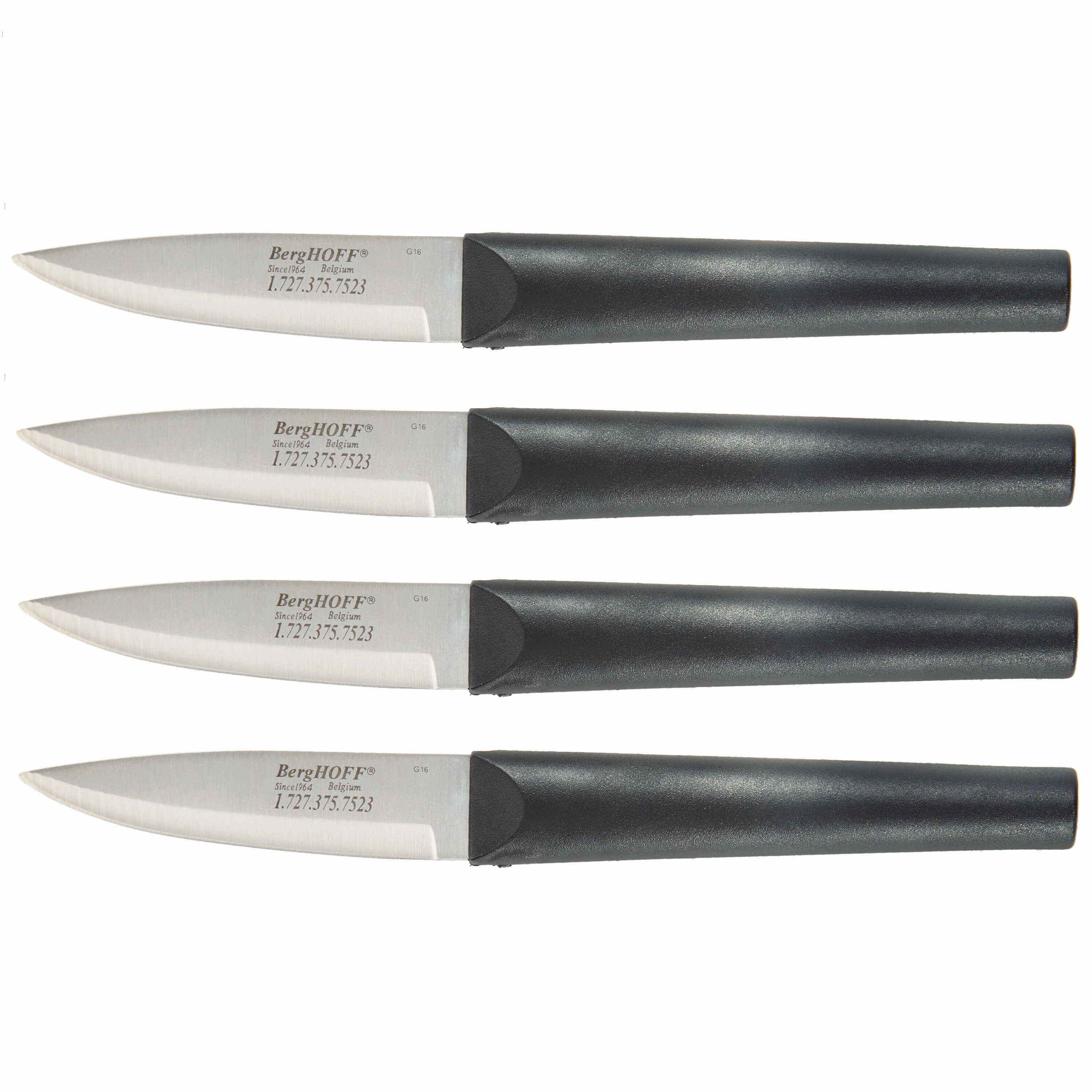 BergHOFF Geminis Stainless Steel  Paring Knife, Set of 4, 4" Food Storage,Kitchen Storage