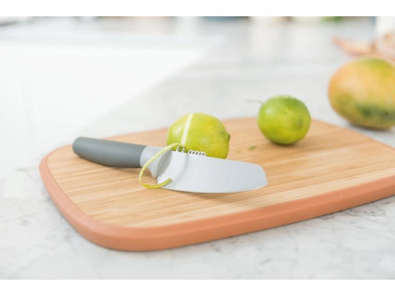 BergHOFF Leo 4.25" Stainless Steel Vegetable Knife with Zester, Gray