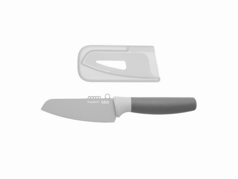 BergHOFF Leo 4.25" Stainless Steel Vegetable Knife with Zester, Gray