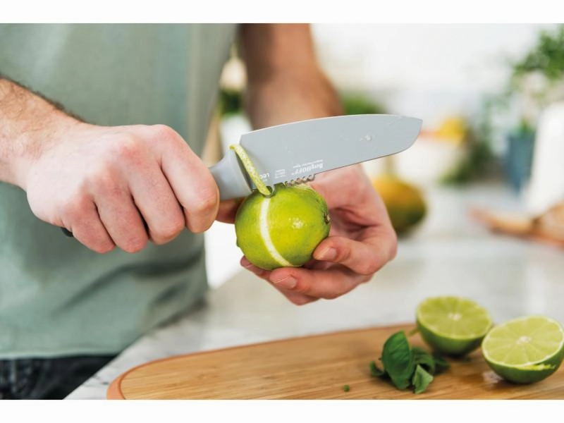 BergHOFF Leo 4.25" Stainless Steel Vegetable Knife with Zester, Gray
