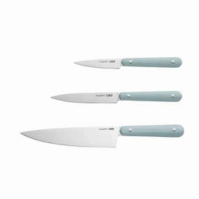 BergHOFF Leo Slate Stainless Steel 3Pc Starter Knife Set Food Storage,Kitchen Storage