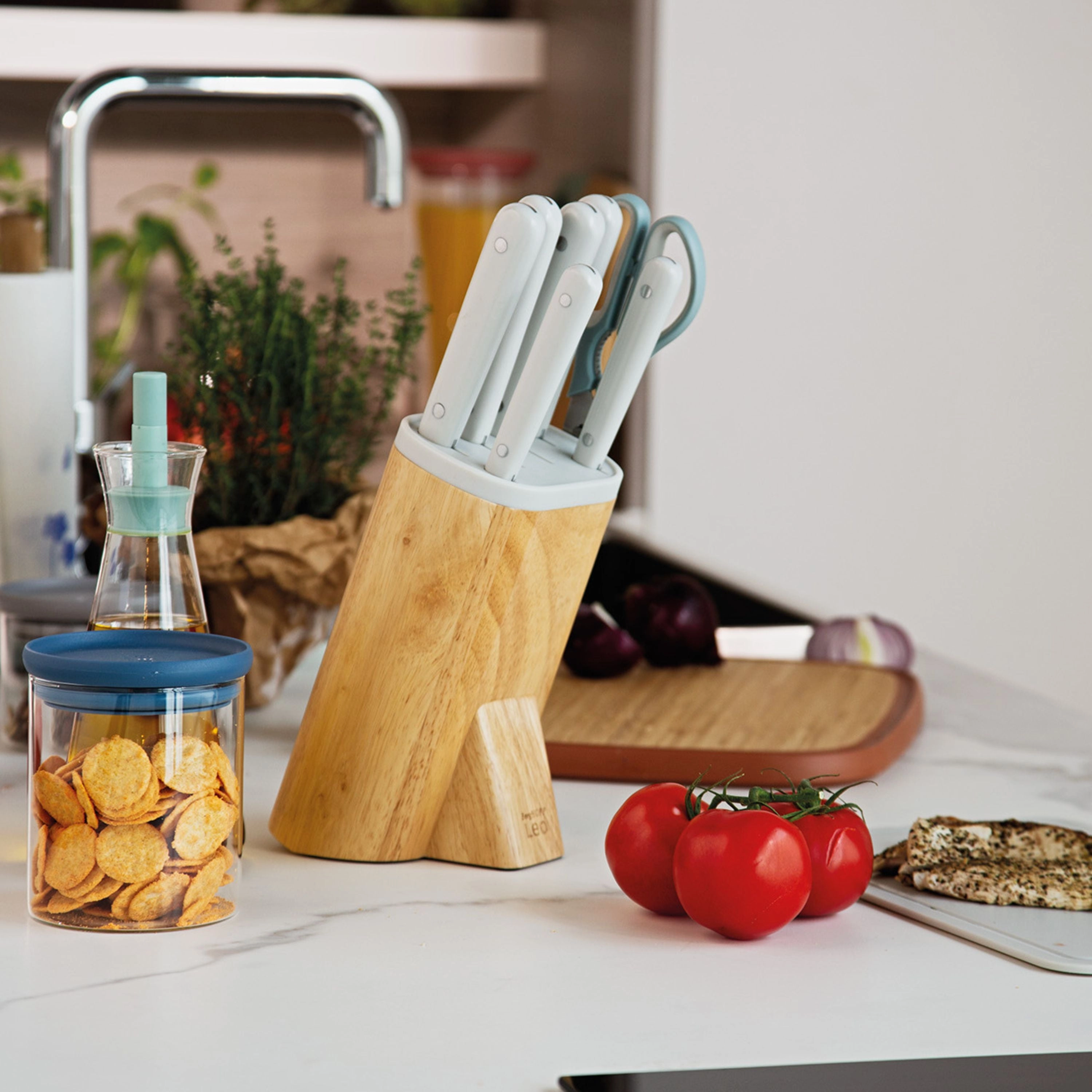 BergHOFF Leo Spirit Stainless Steel 7Pc Knife Block Set