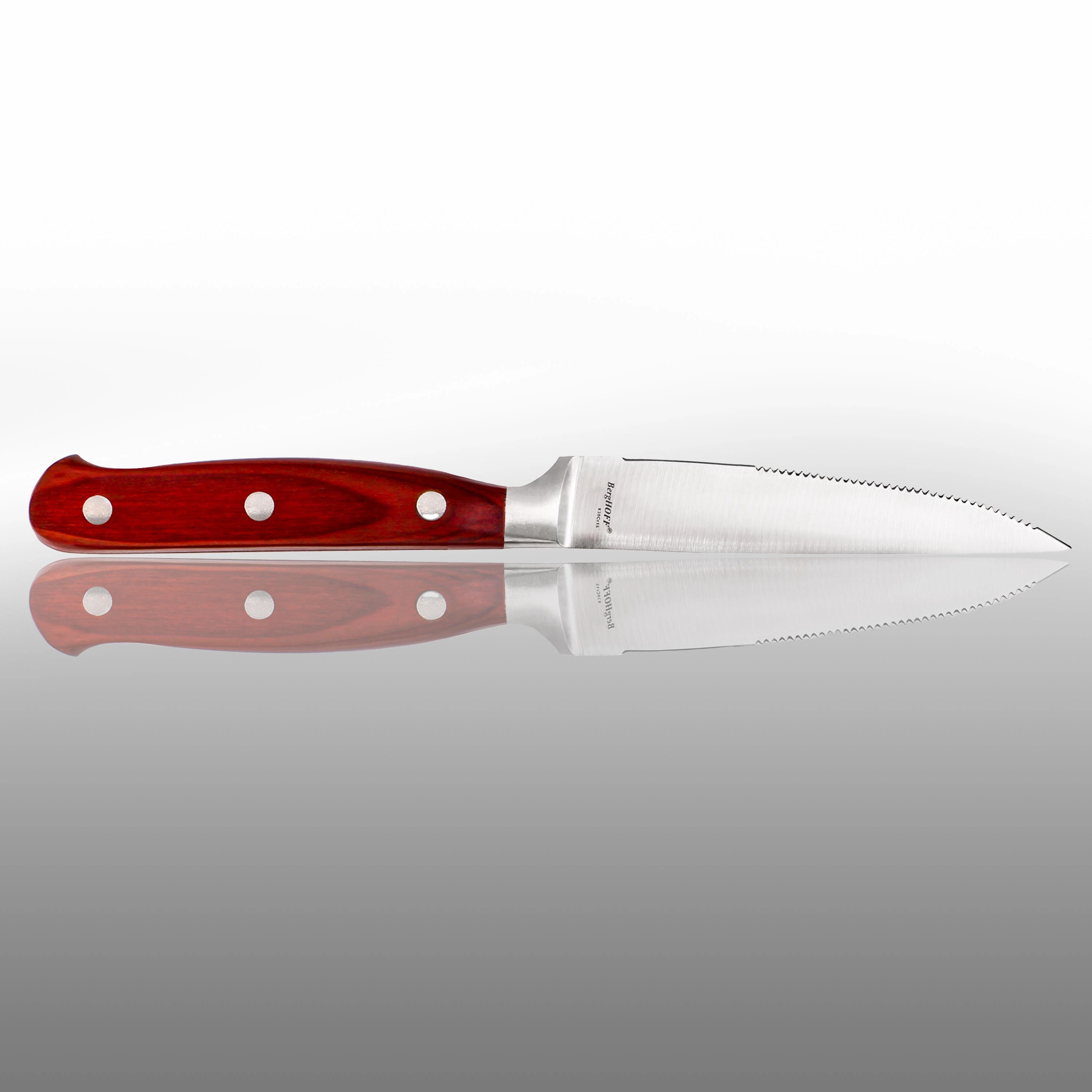 BergHOFF Pakka Wood 14pc Stainless Steel Steak Knife Set with Wood Cases