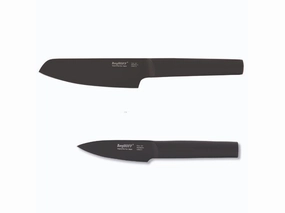 BergHOFF Ron 2pc Vegetable and Paring Knife Set, Black Food Storage,Kitchen Storage