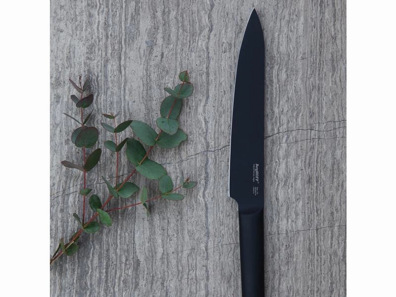 BergHOFF Ron 7" Stainless Steel Carving Knife, Black