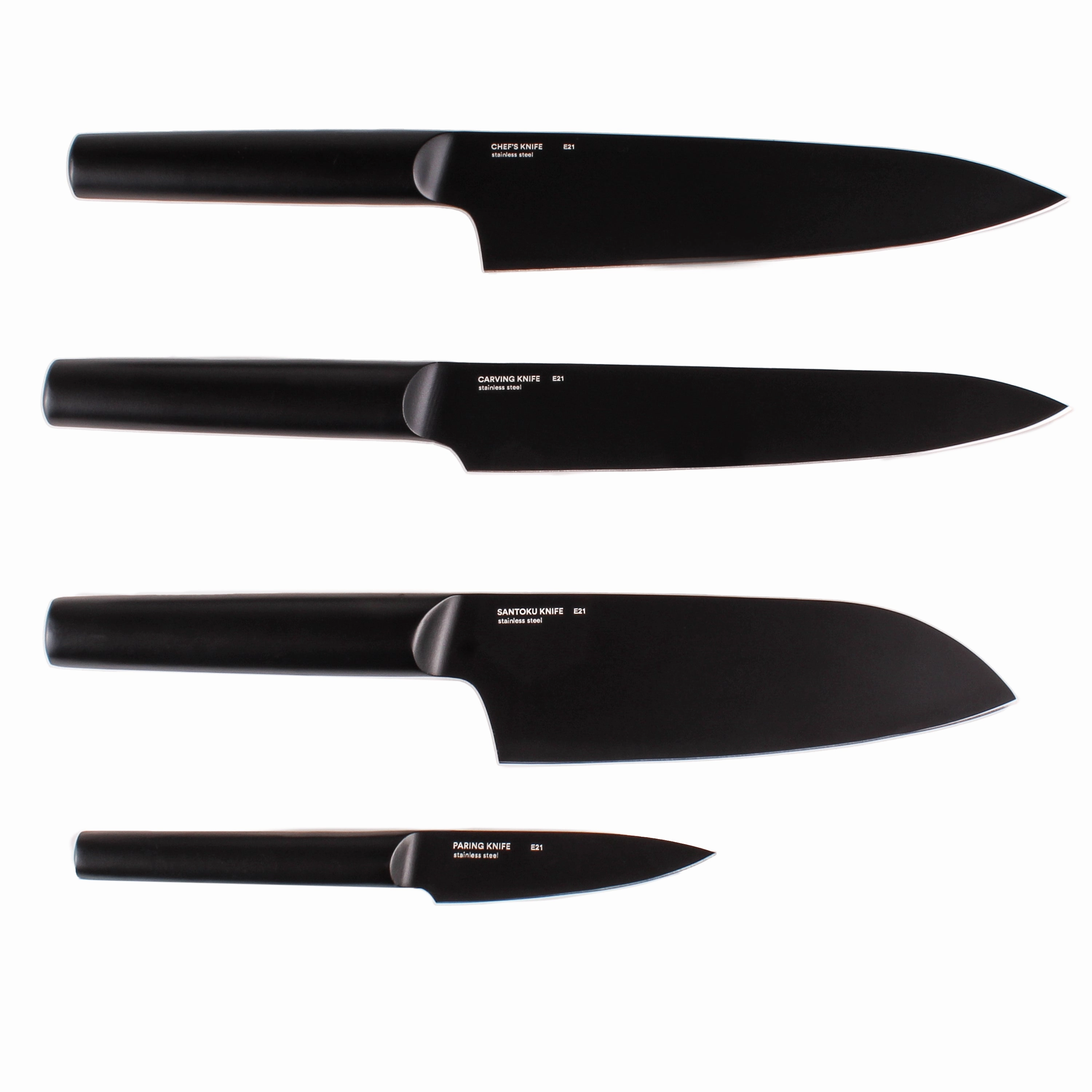 BergHOFF Ron Stainless Steel 4pc Knife Set, Black