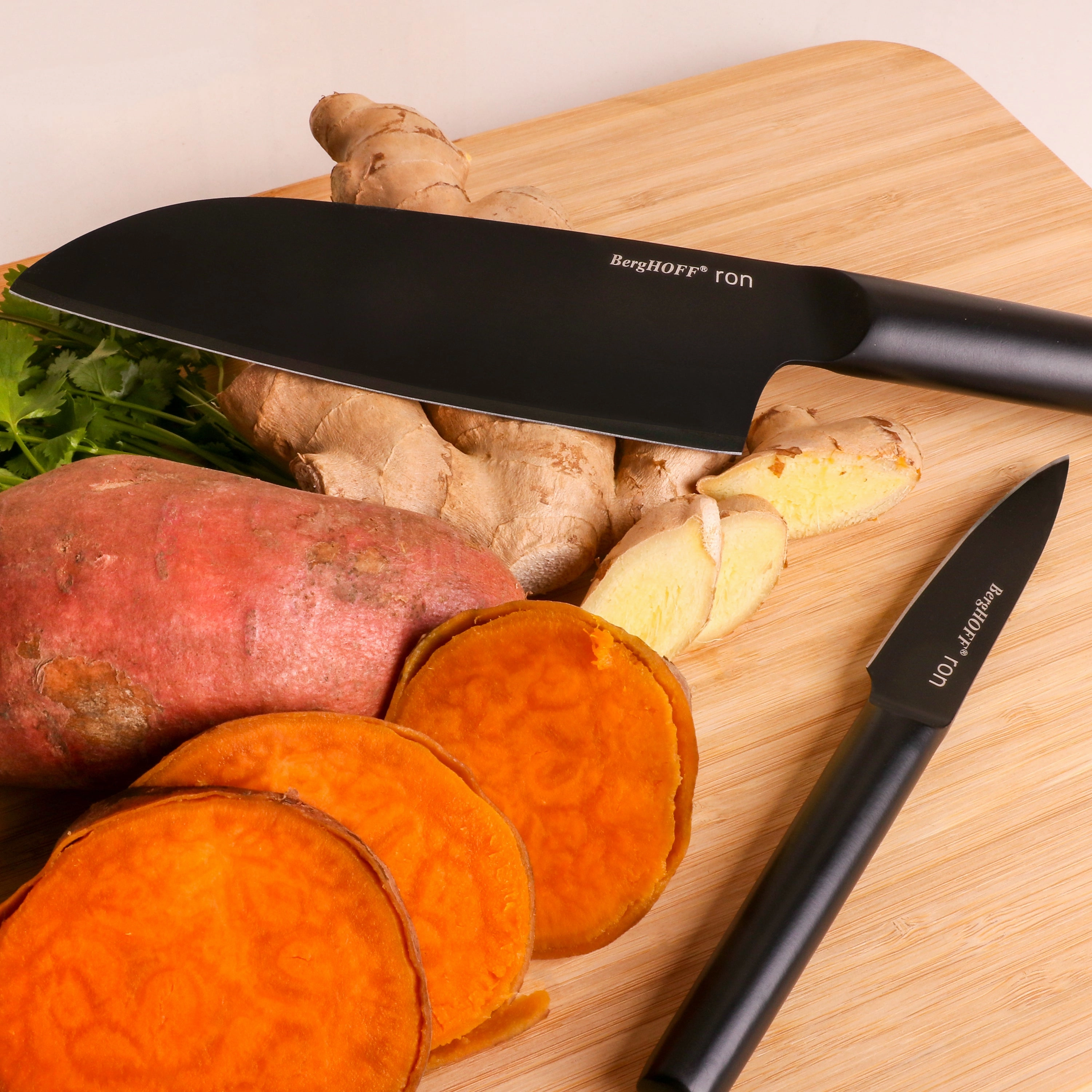 BergHOFF Ron Stainless Steel 4pc Knife Set, Black