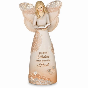 Best Teacher Angel Figurine 6" Decorative Mirror,Home Decor Mirror