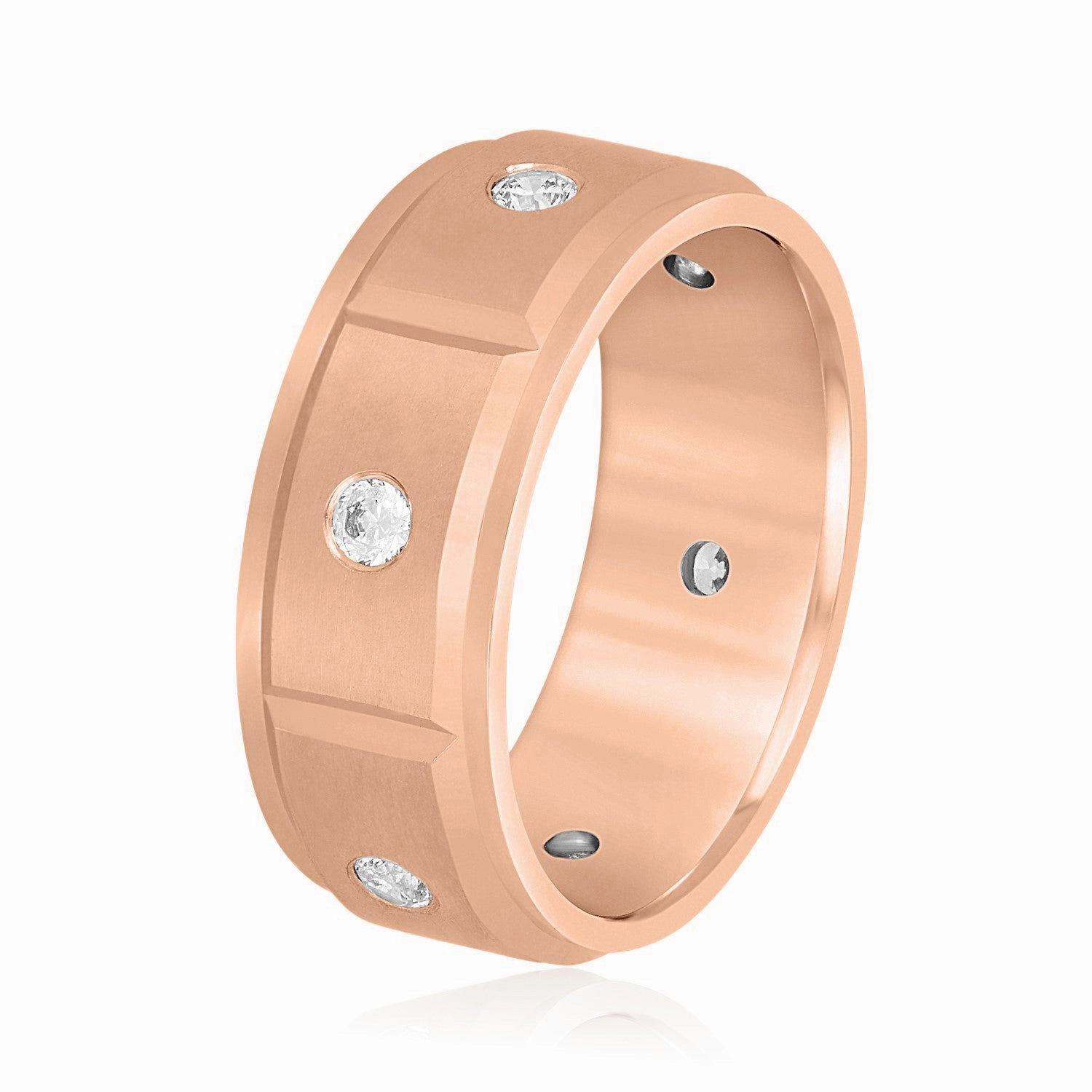 Bezel Set Diamond Men's Band