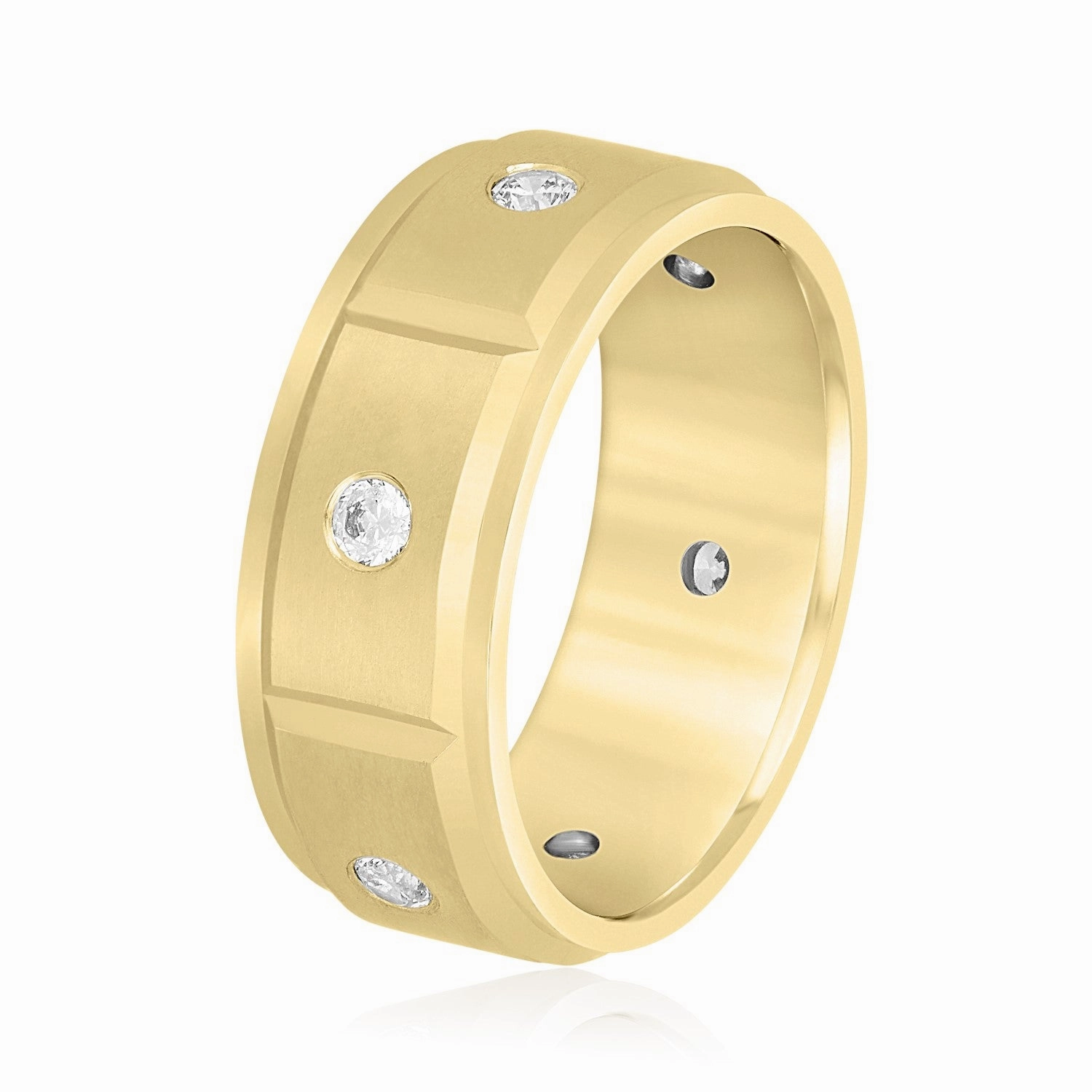 Bezel Set Diamond Men's Band