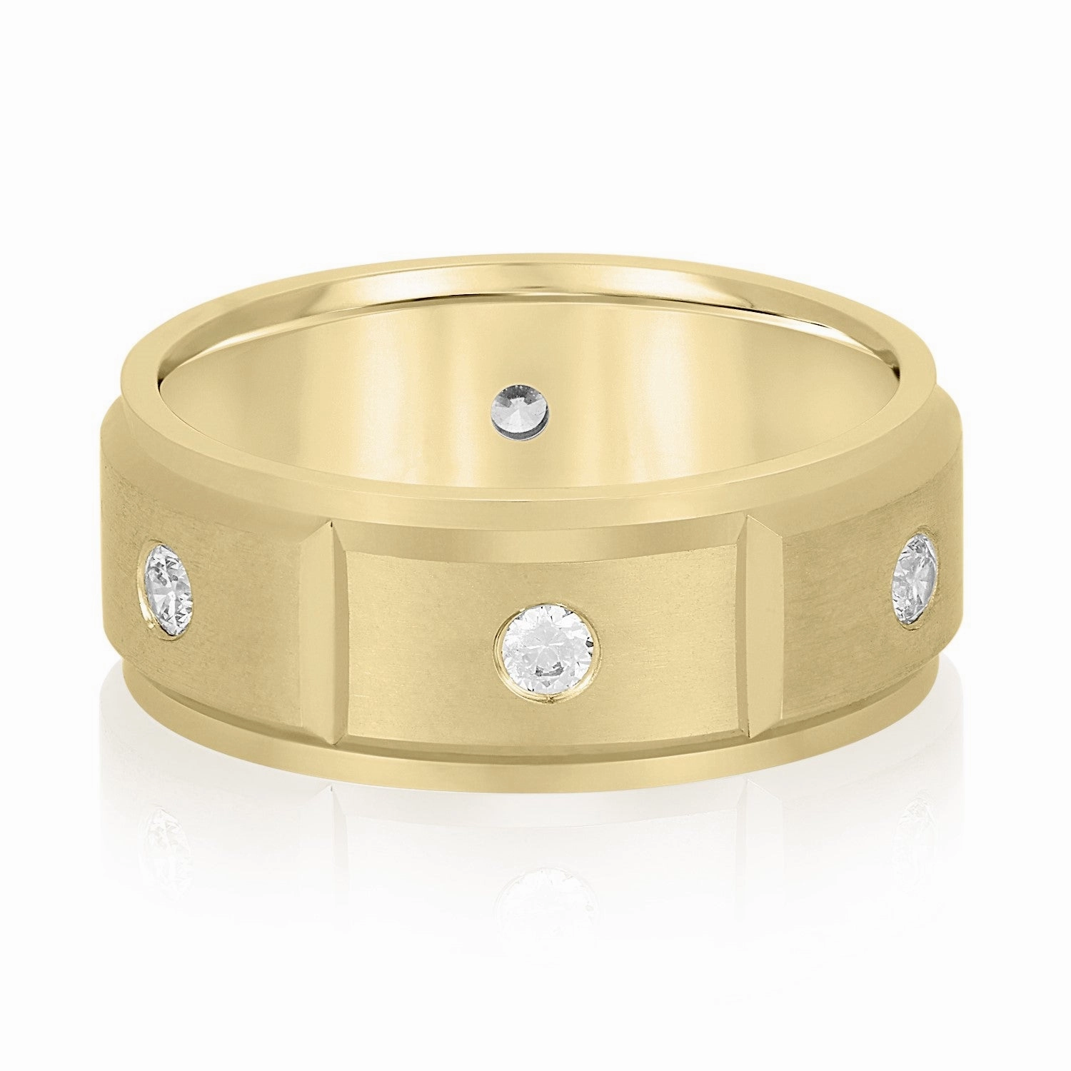 Bezel Set Diamond Men's Band