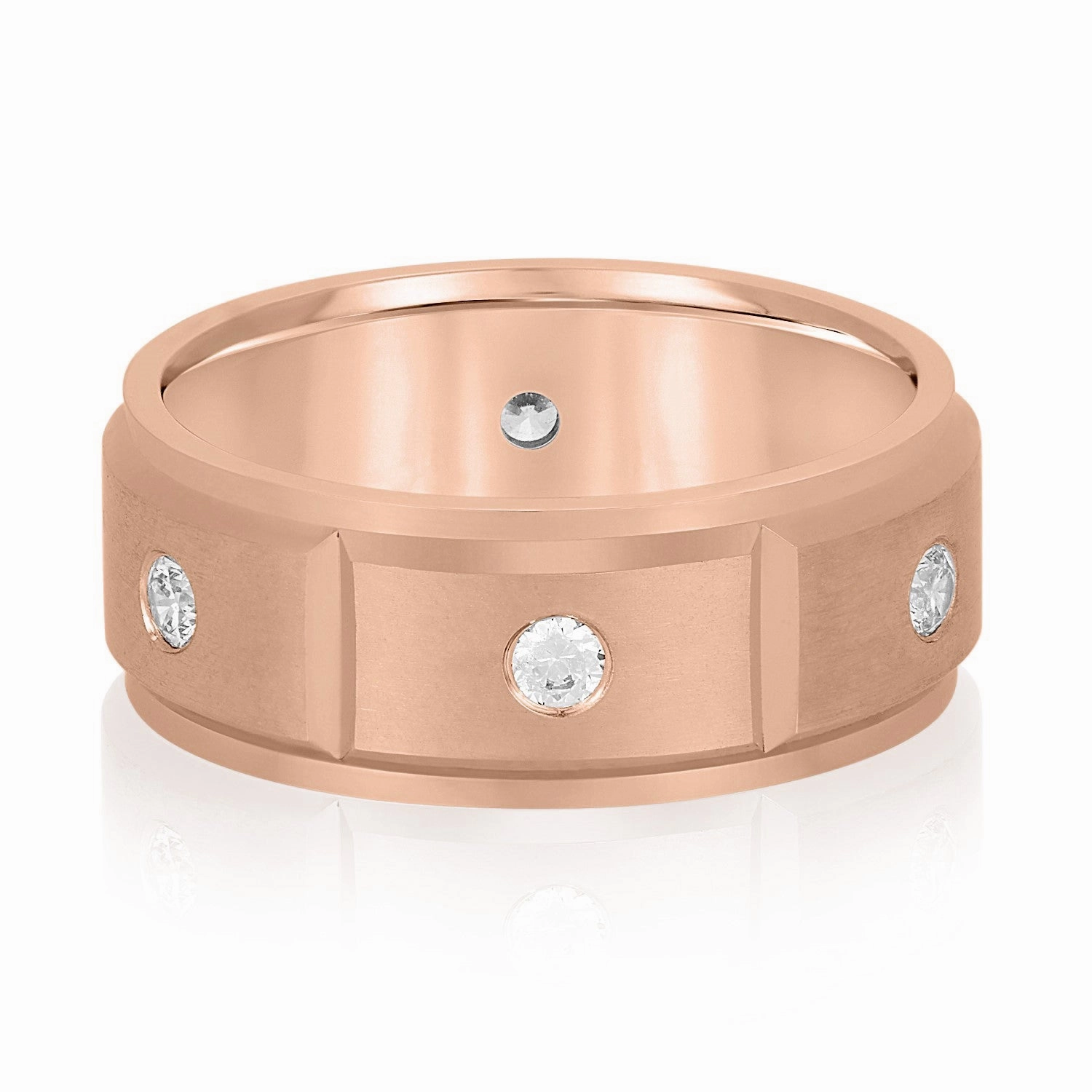 Bezel Set Diamond Men's Band