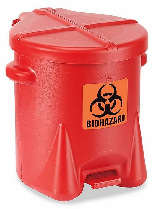 Biohazard Waste Can - 6 Gallon