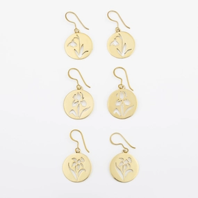 Birth Month Flower Earrings
