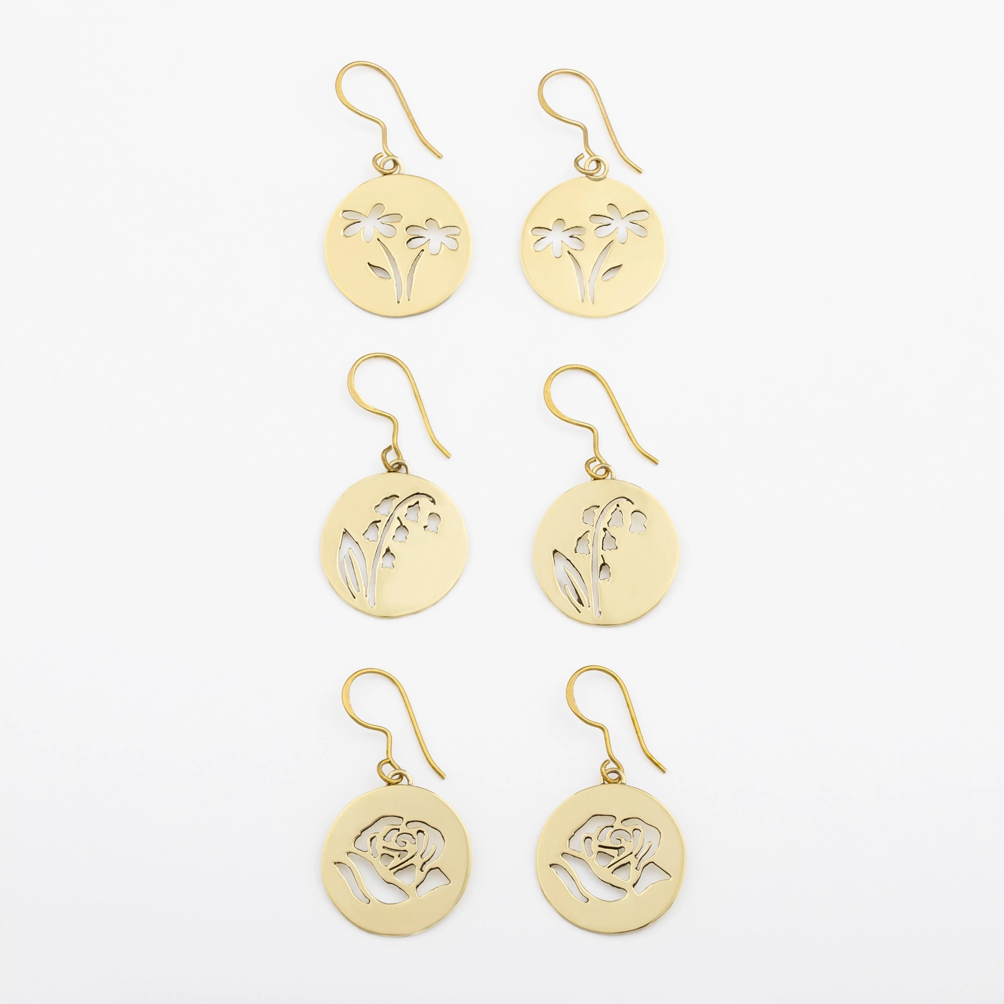 Birth Month Flower Earrings