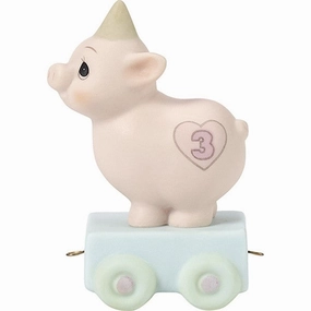 Birthday Train Age 3 Heaven Bless Your Special Day Bisque Porcelain Figurine Decorative Mirror,Home Decor Mirror