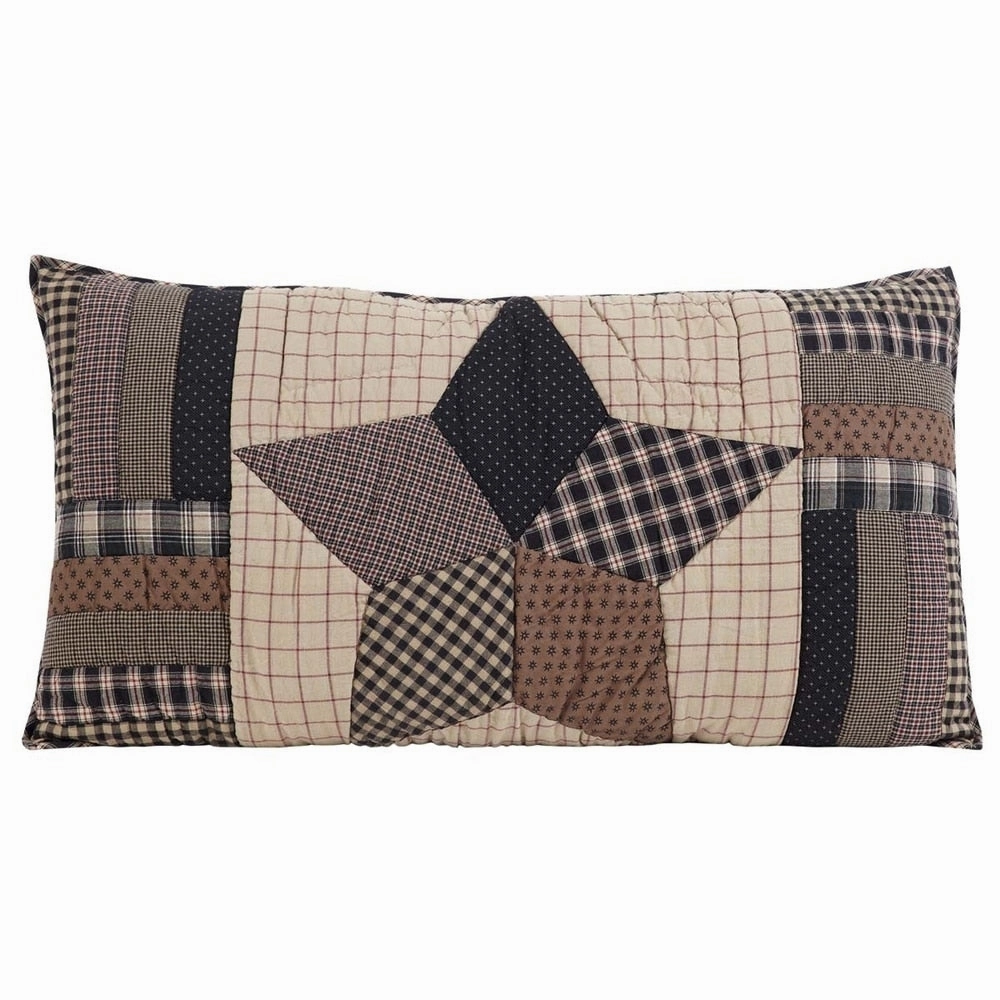 Black Americana Bedding VHC Bingham Star Sham Cotton Star Patchwork