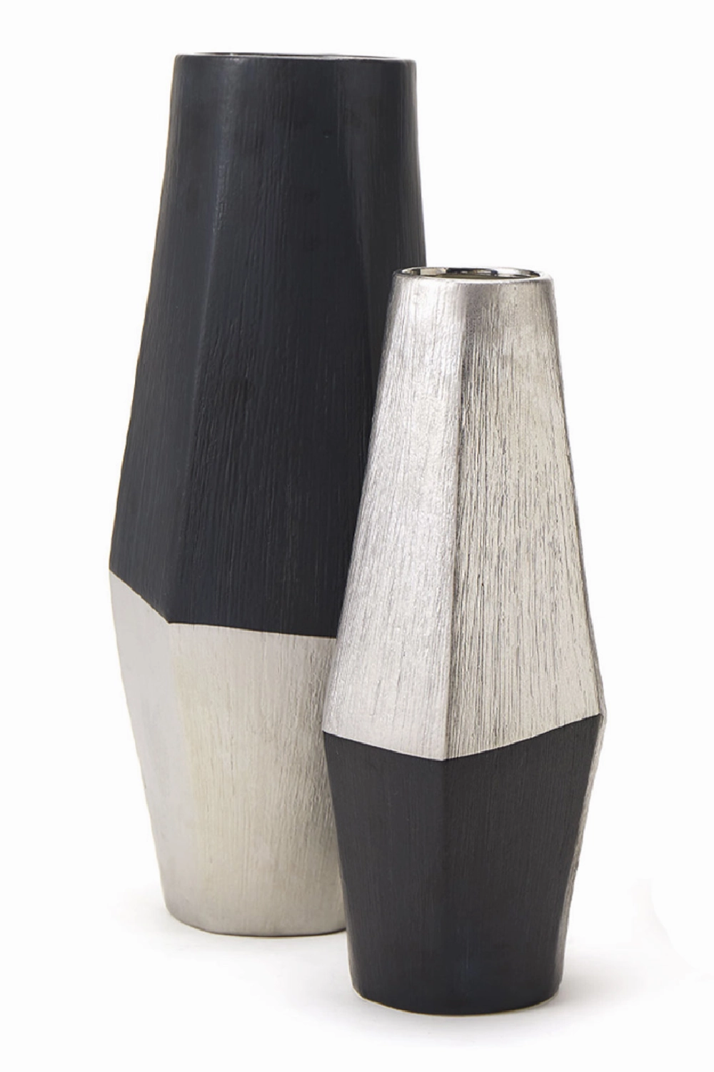 Black & Silver Ceramic Vase - S | Liang & Eimil Diamond II Vase,Glass Vase