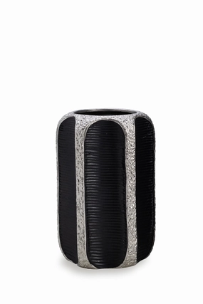 Black And Silver Vase | Liang & Eimil Mora Vase,Glass Vase