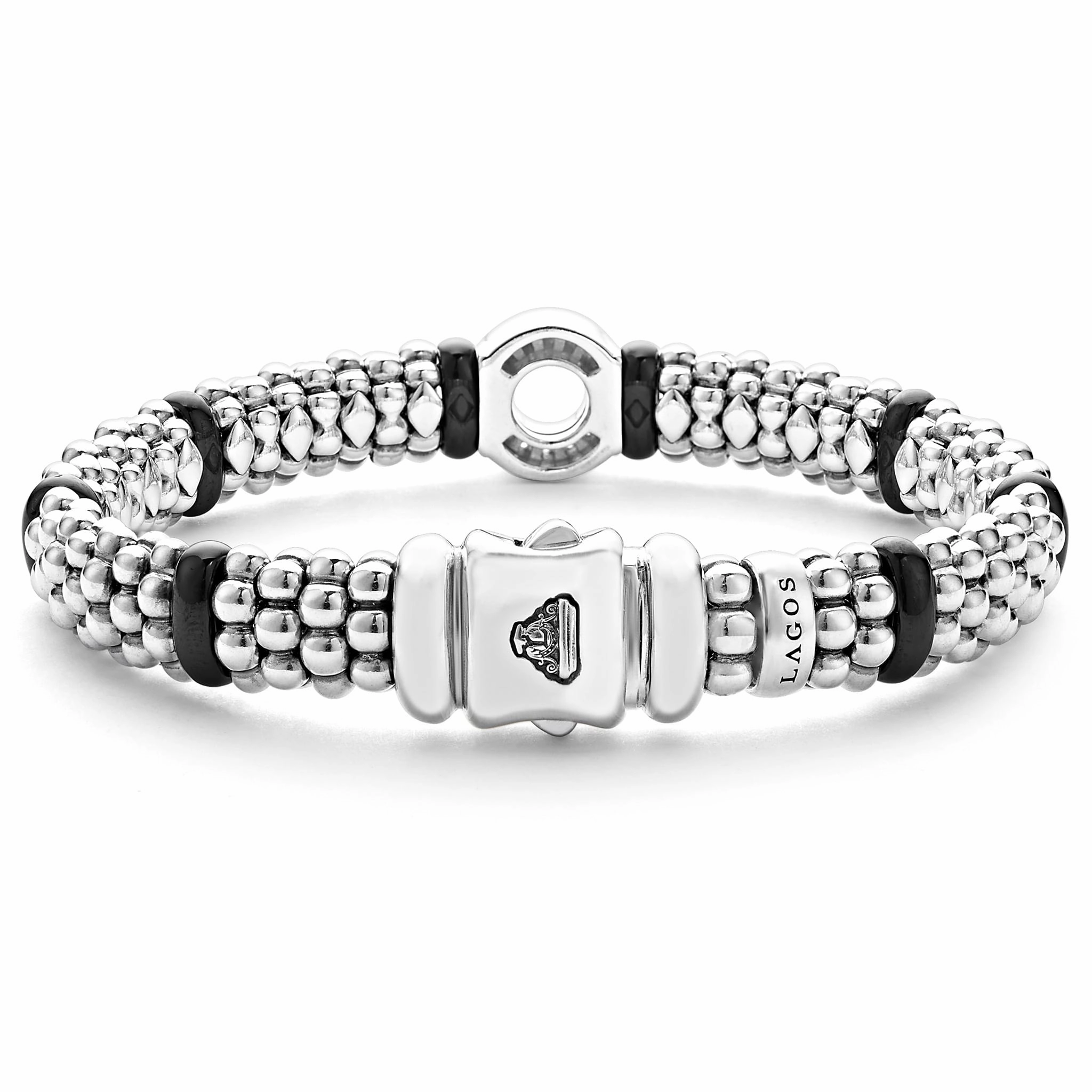 Black Caviar Black Ceramic and Diamond Circle Bracelet | 9mm