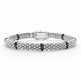 Black Caviar Black Ceramic Station Caviar Bracelet | 6mm
