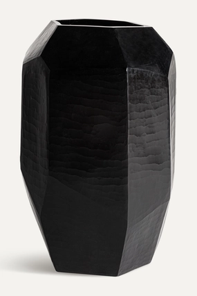 Black Ceramic Faceted Vase | Vical Home Galeo Vase,Glass Vase