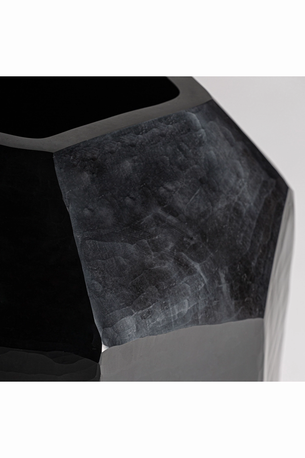 Black Ceramic Faceted Vase | Vical Home Galeo