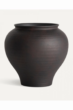 Black Ceramic Rounded Vase | Vical Home Nohae Vase,Glass Vase
