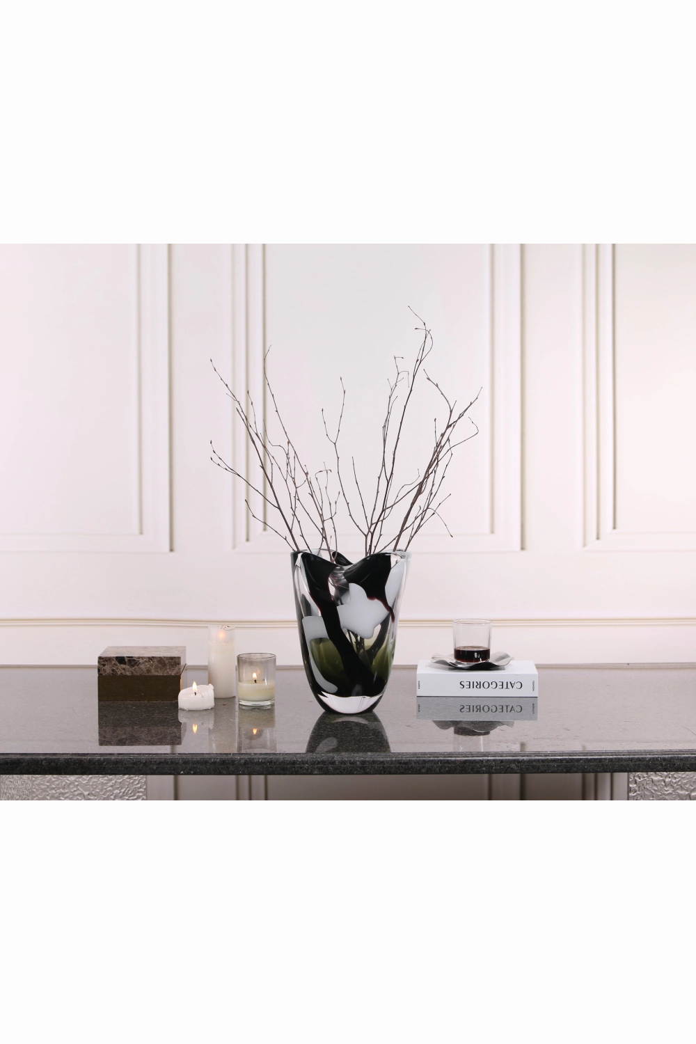 Black Glass Vase | Liang & Eimil Natasha