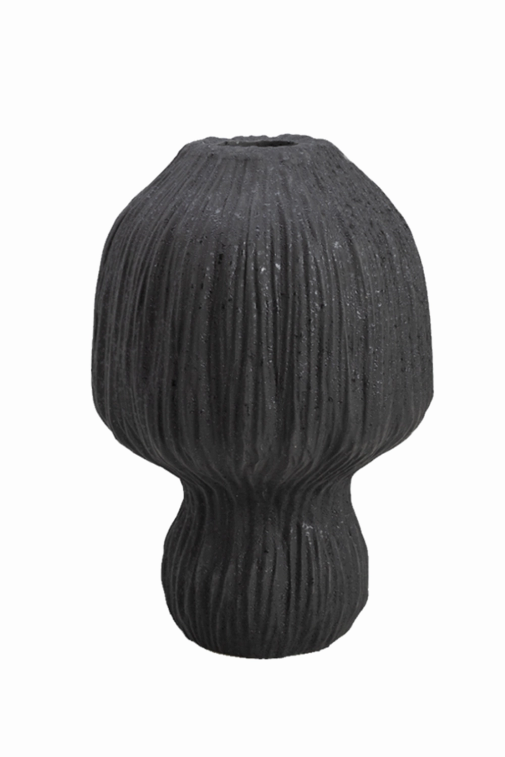Black Hand-Casted Textured Vase | Liang & Eimil Morel Vase,Glass Vase