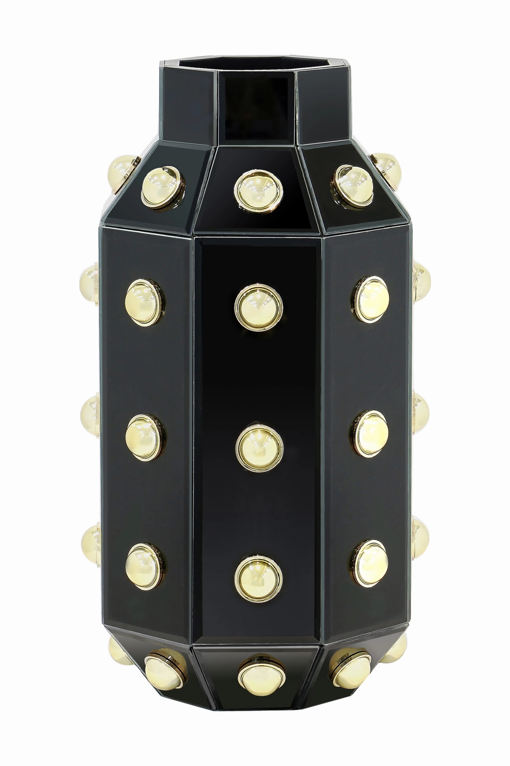 Black Studded Vase | OROA Justa Vase,Glass Vase