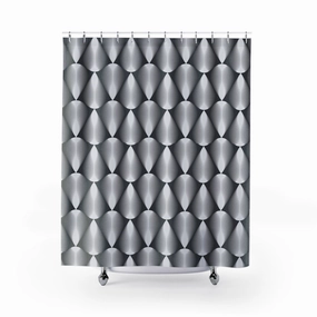 Black White Shower Curtain | Grey Geometric Art Deco Lighting,Home Lighting