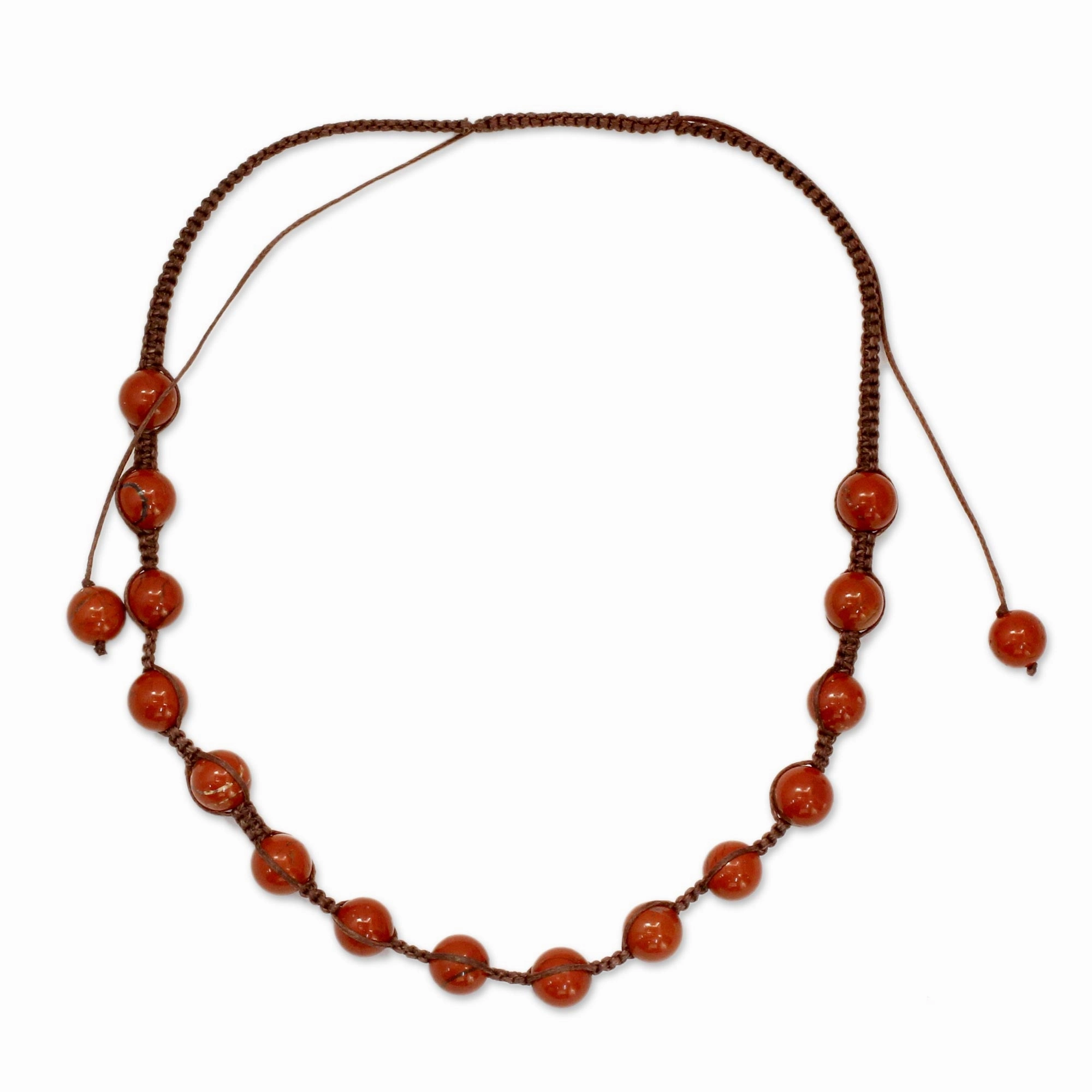 Blissful Courage Jasper Cotton Necklace