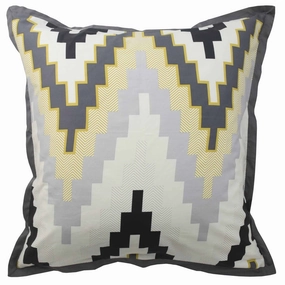 Blissliving Home Tanzania Harper Pewter Euro Sham - Multi - 26X26 pillowcases,cotton pillow covers,bed linen