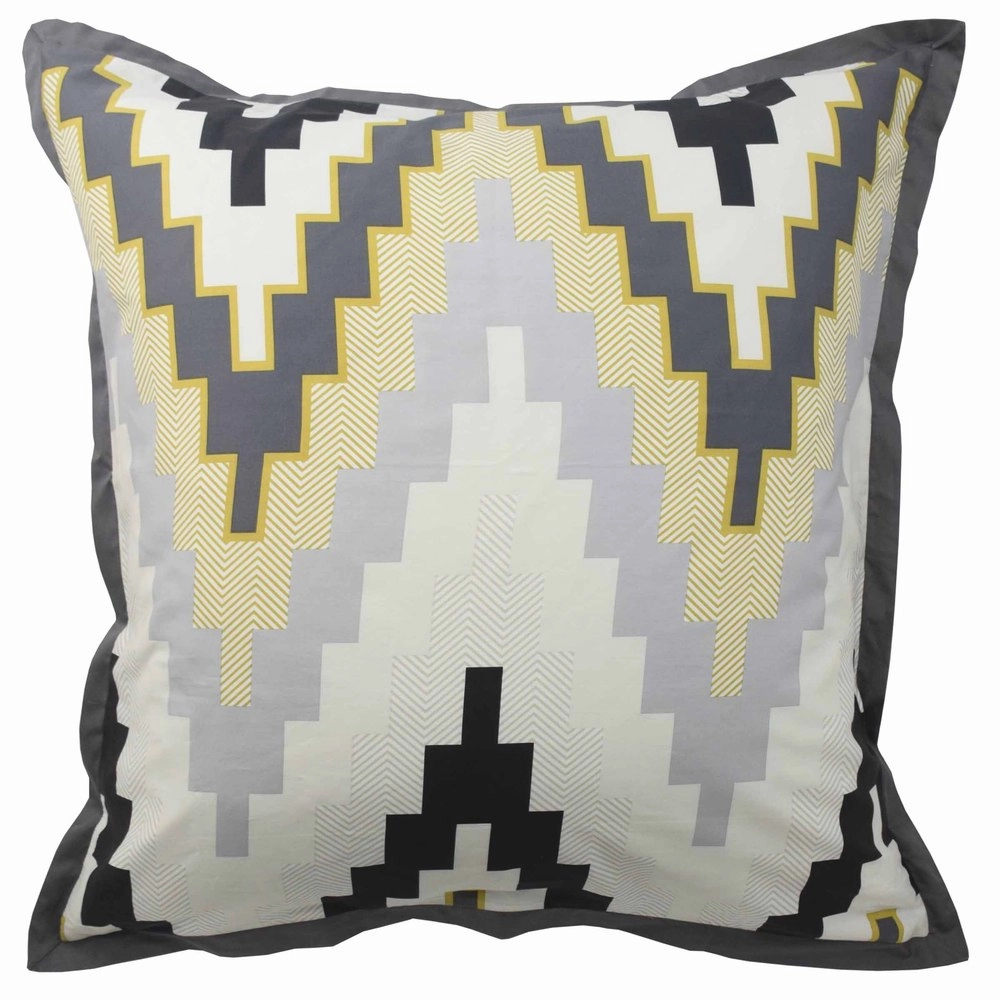 Blissliving Home Tanzania Harper Pewter Euro Sham - Multi - 26X26 pillowcases,cotton pillow covers,bed linen