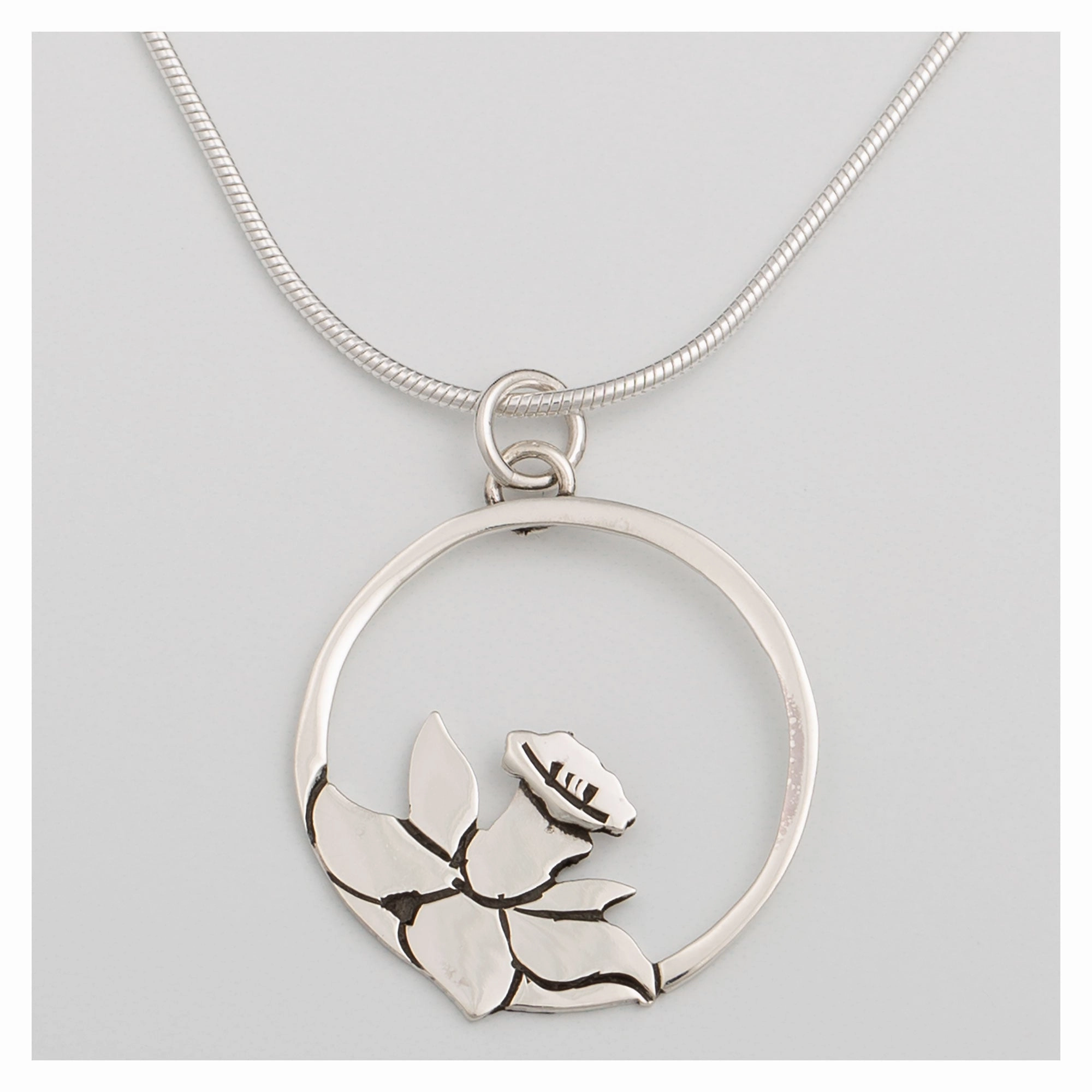 Blooming Flowers Sterling Necklace