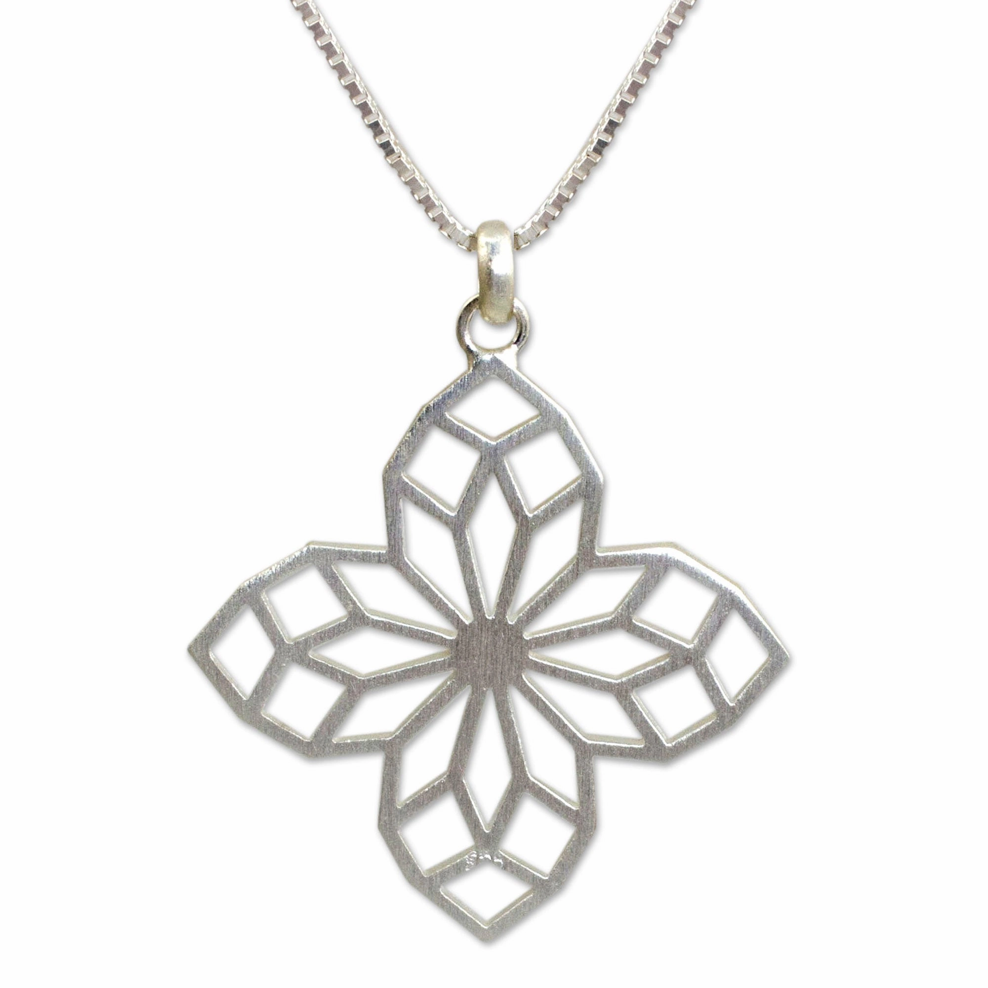 Blossoming Star Sterling Silver Necklace Handmade Jewelry