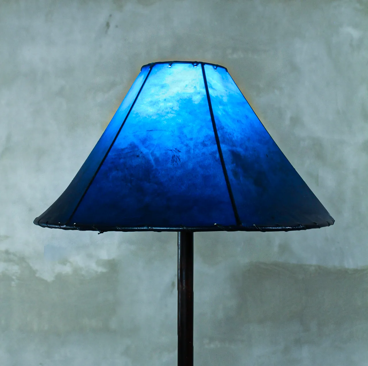 Blue Genuine Rawhide Lamp Shades