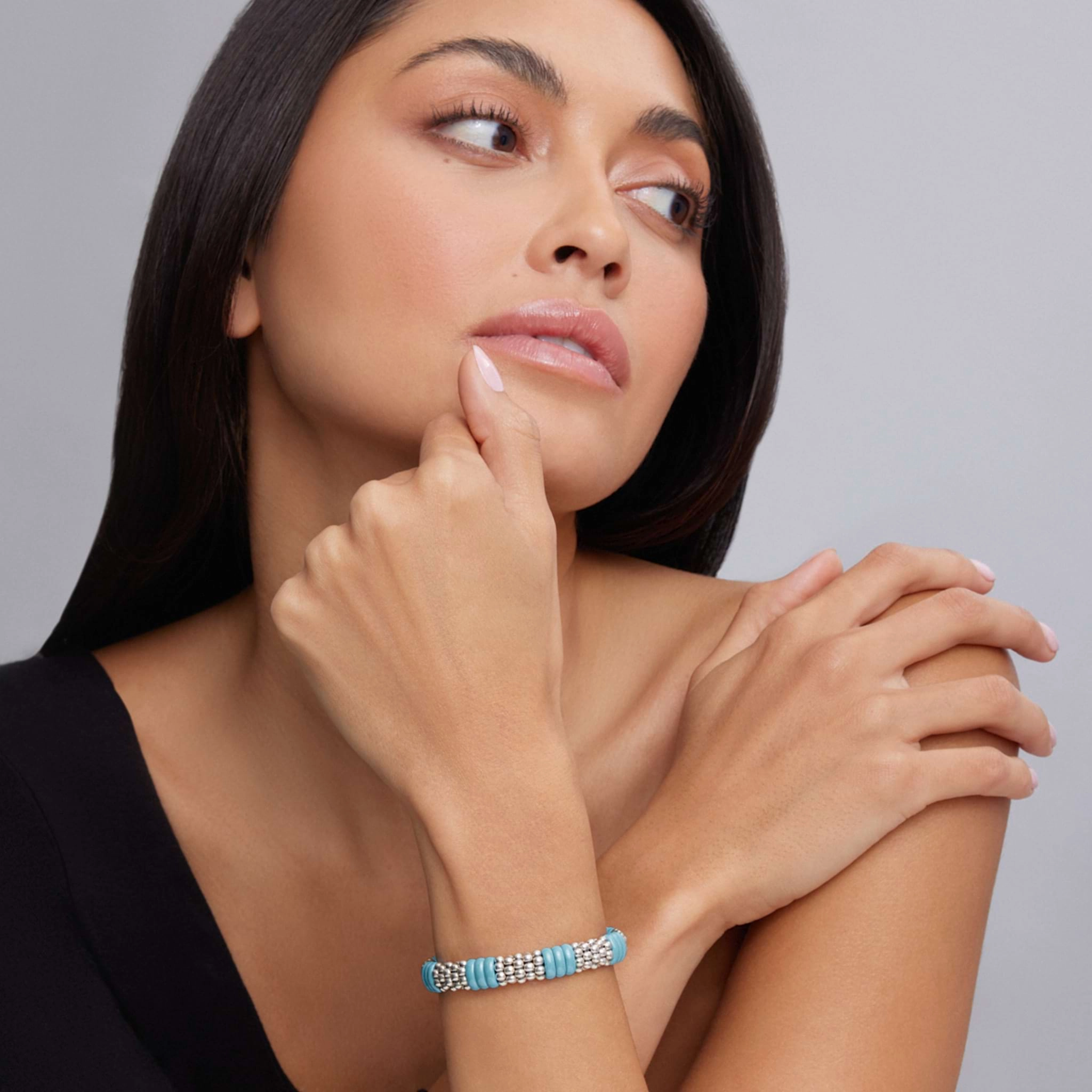 Blue Caviar Blue Ceramic Caviar Beaded Bracelet | 9mm
