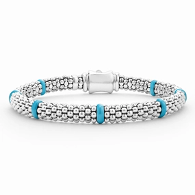 Blue Caviar Blue Ceramic Station Caviar Bracelet | 6mm