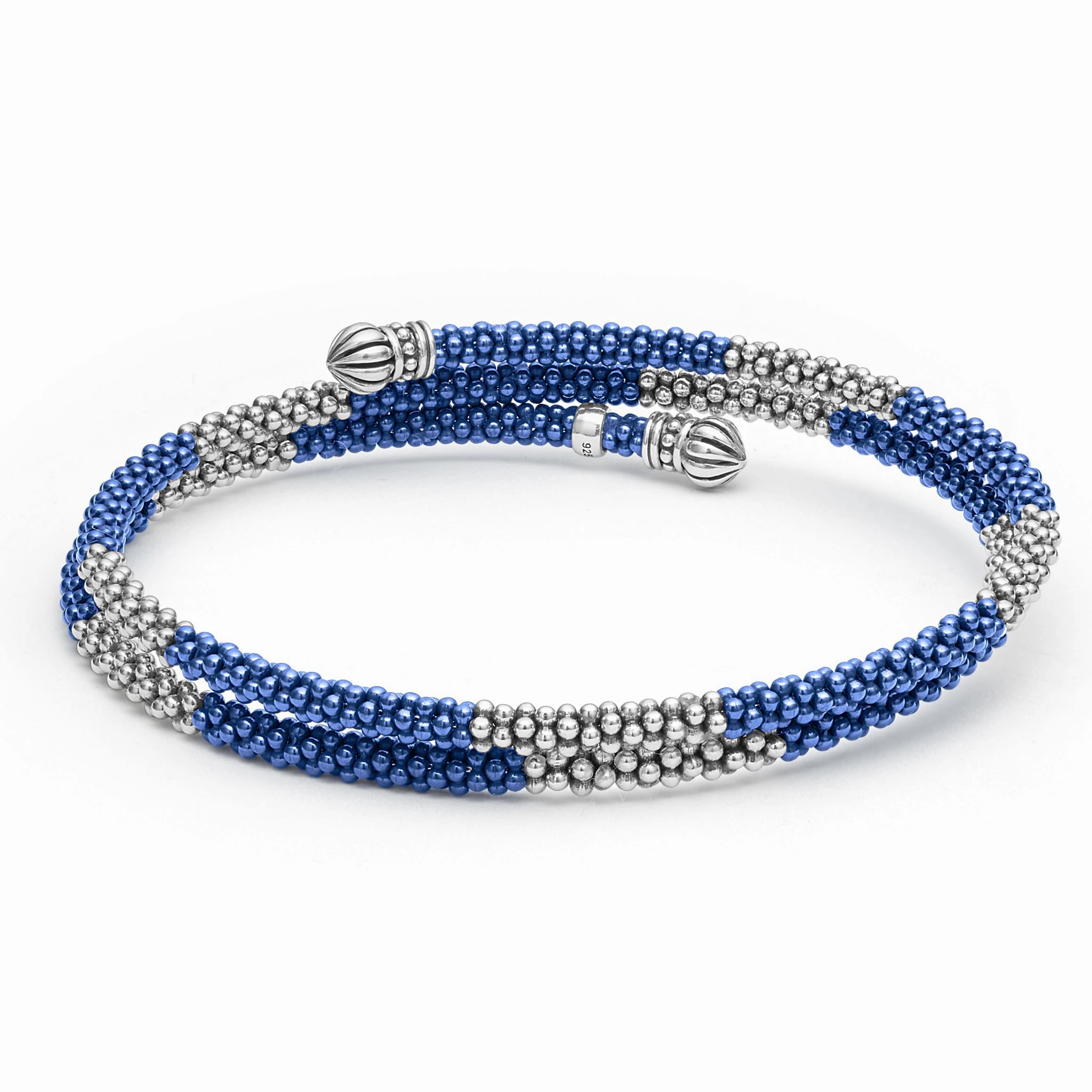 Blue Caviar Ultramarine Ceramic Beaded Wrap Bracelet