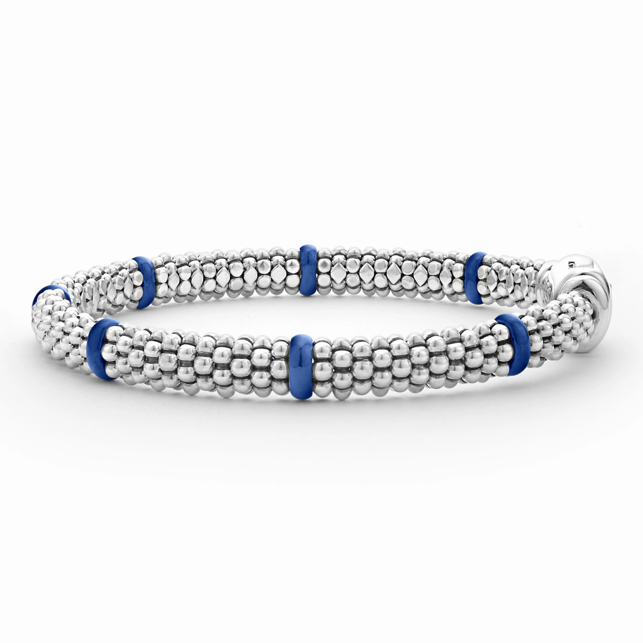Blue Caviar Ultramarine Ceramic Station Caviar Bracelet | 6mm