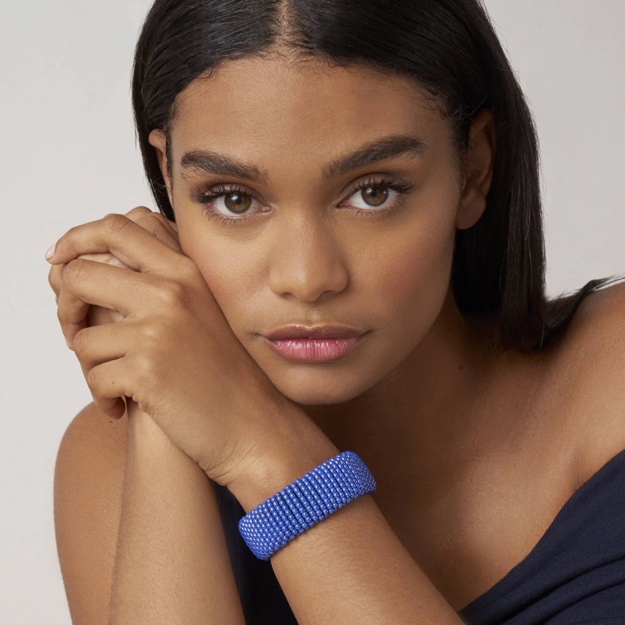 Blue Caviar Ultramarine Statement Ceramic Caviar Bracelet | 23mm