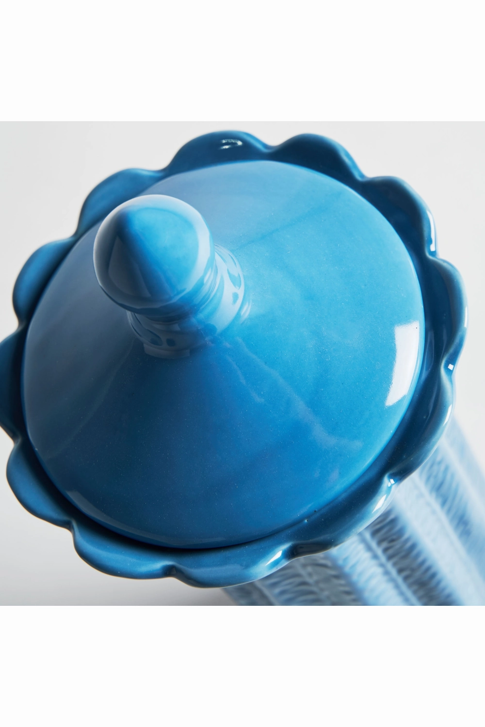 Blue Ceramic Leaves Vase L | Vical Home Zaea